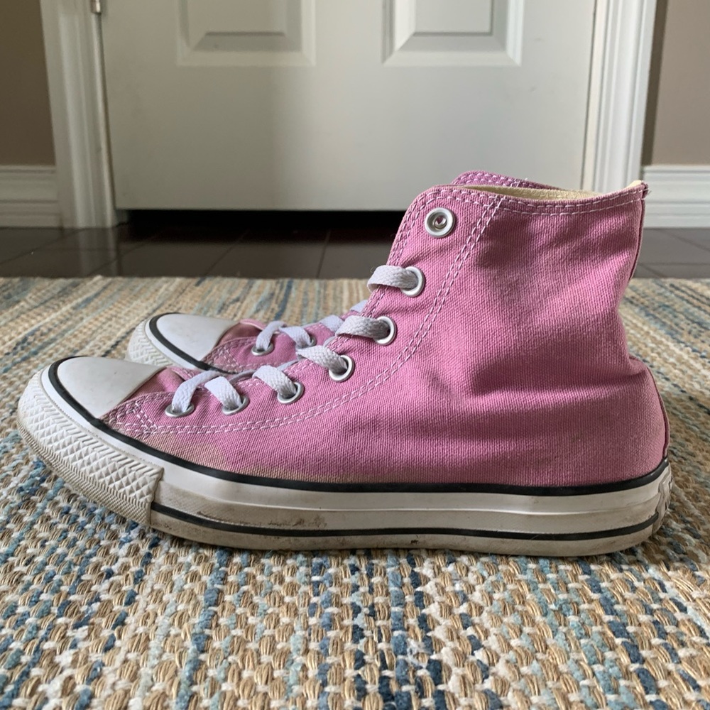 Converse all star high tops- purple/pink